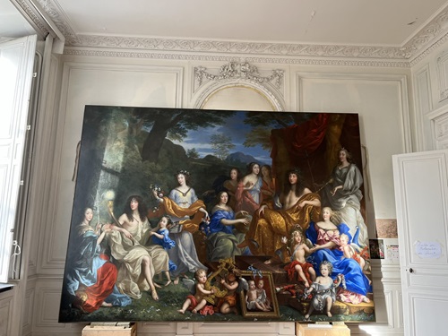 Image of Jean Nocret's Family of Louis XIV being Conserved