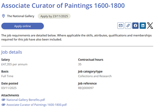 Image of Curate at The National Gallery