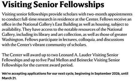 Image of NGA Visiting Senior Fellowships