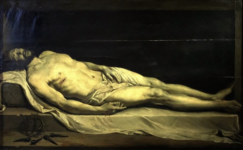 Image of Charles Le Brun uncovered in Church of Saint-Médard, Paris